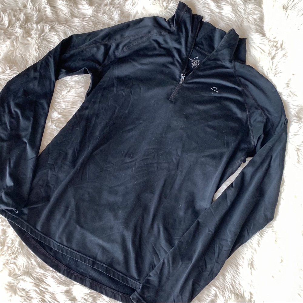 Paradox women’s fitted workout quarter zip sweater, lightweight, small.